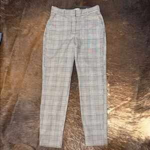 H&M Black and White Glen Plaid Trousers